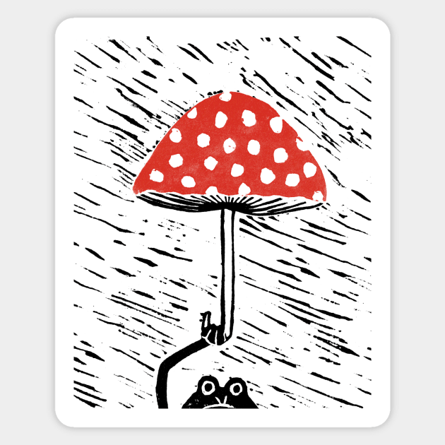 Mr. Frog's Umbrella Sticker by Anda